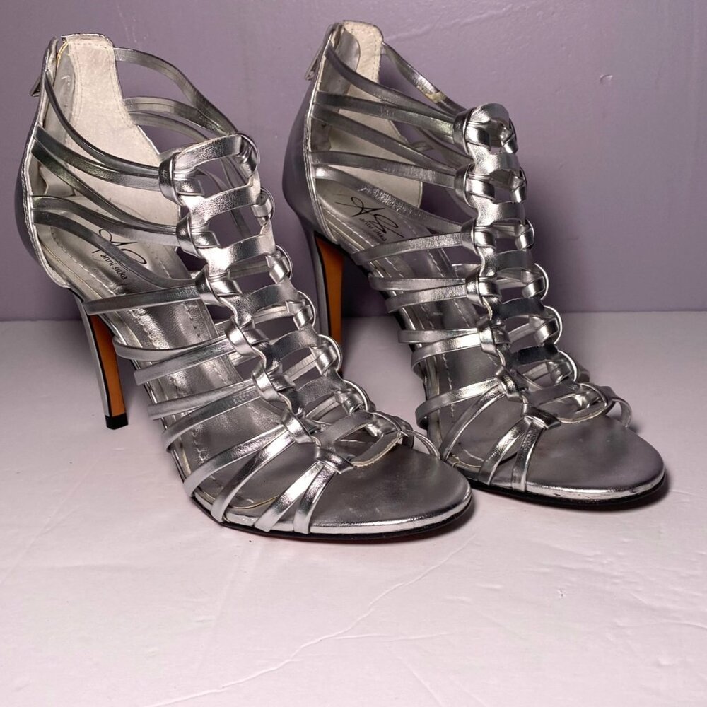 Strappy High Heels Open Toe Zipper Back Holiday Bachelorette Wedding Party